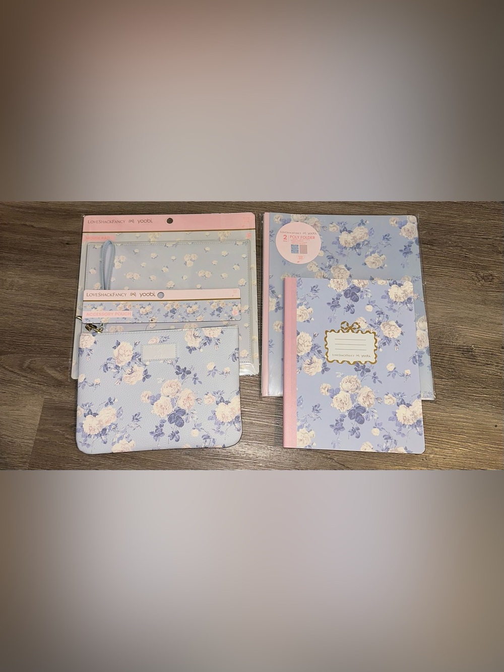 LoveShackFancy Bundle : Floral Pastel Stationery Set - Light Blue